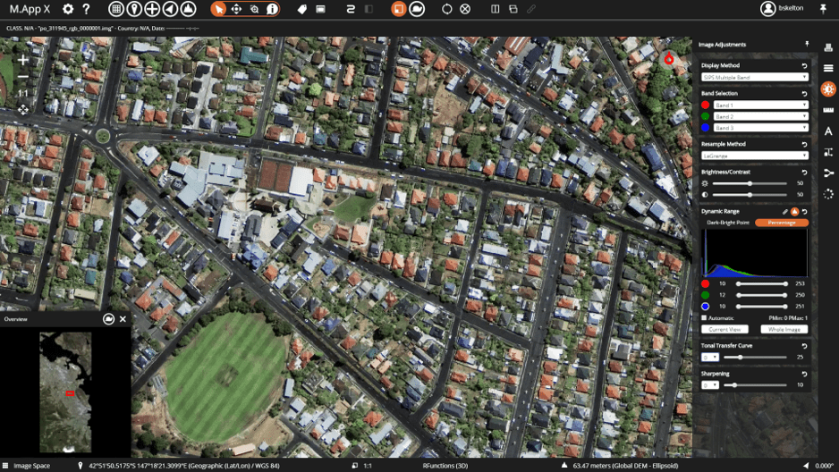 Interface cartographique de M.App X