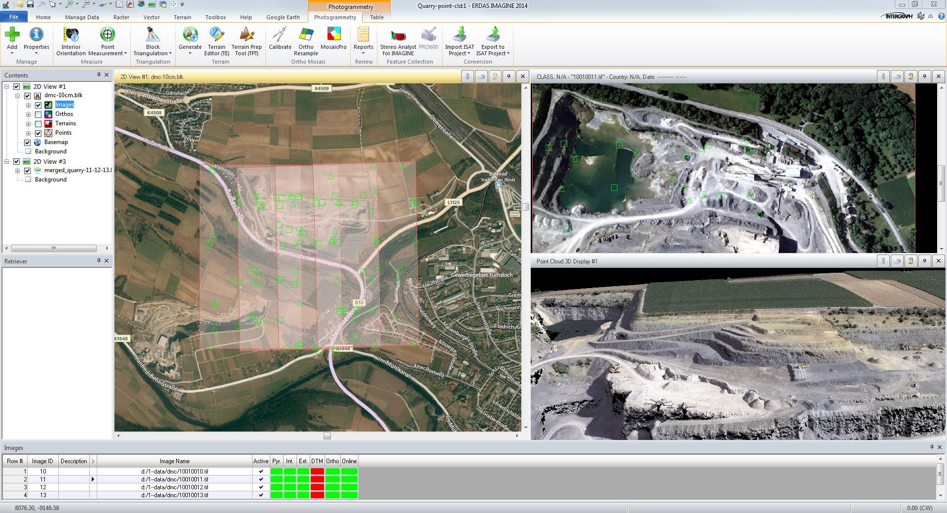 Capture d'écran d'Orima dans Erdas Imagine