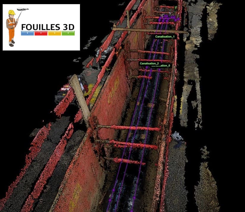 Nuage de points canalisation FOUILLES 3D